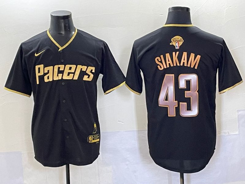 Men 2025 Indiana Pacers #43 Siakam Black Joint Name NBA Jersey style 6